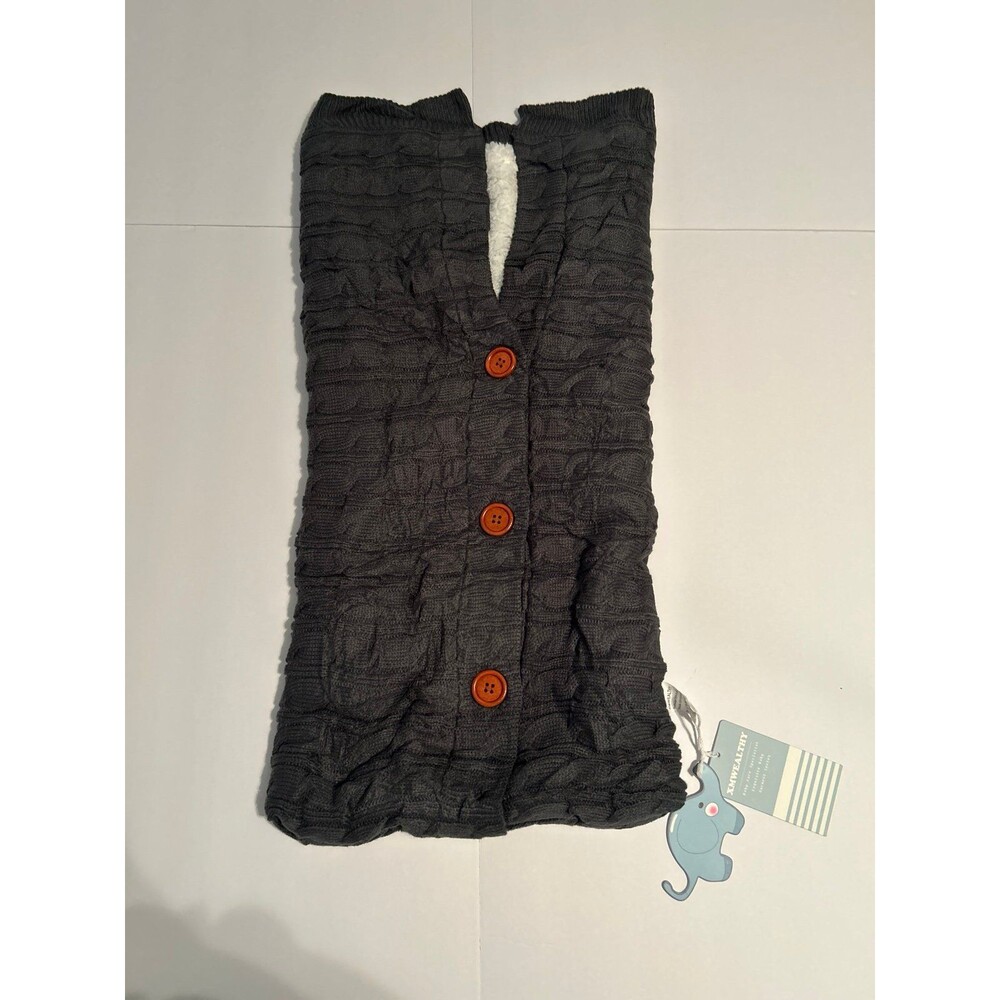 XM Wealthy Baby Swaddle Wrap – Charcoal Grey Popcorn Knit – Infant Size